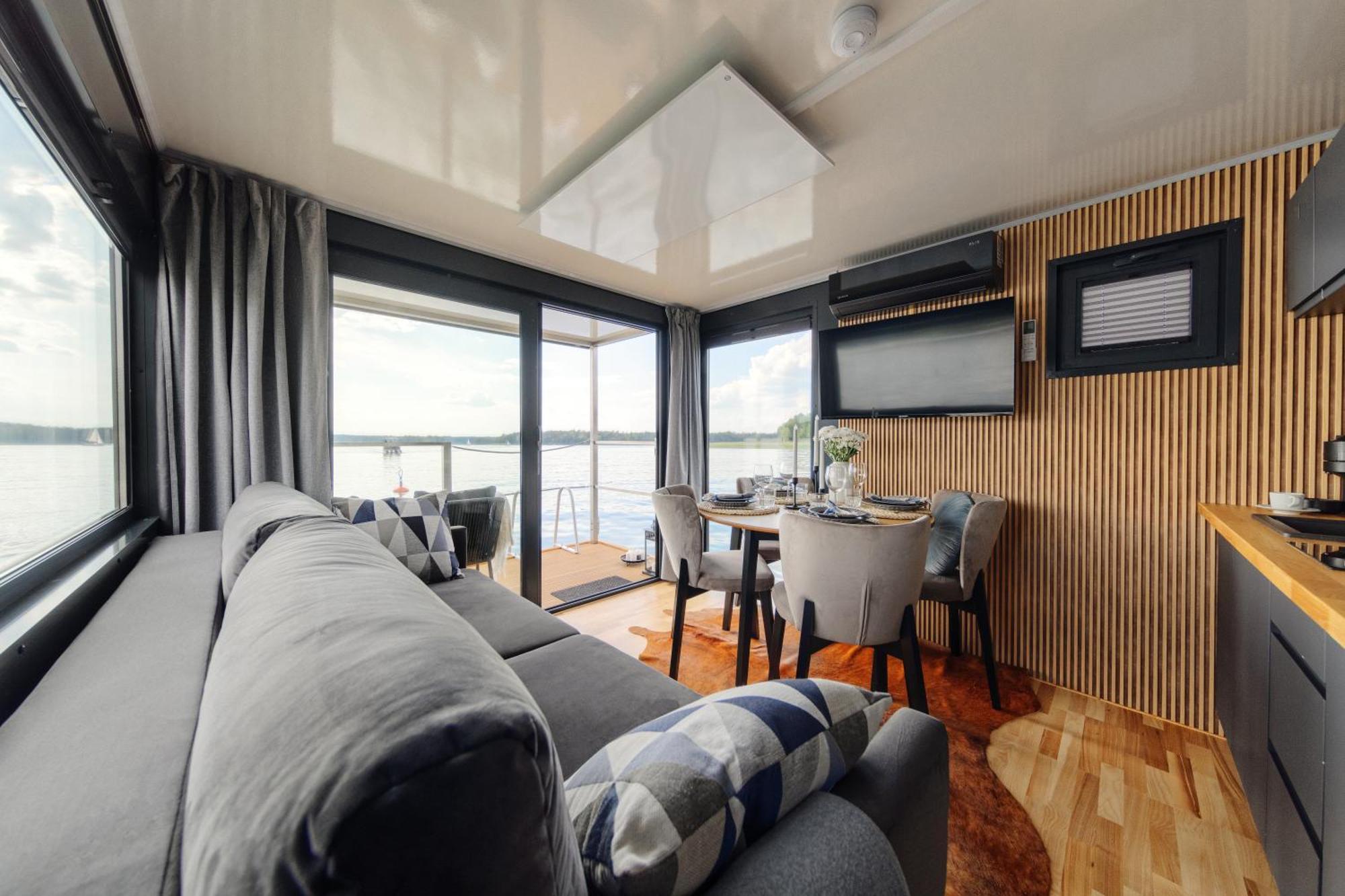Domek Na Wodzie - Houseboat -Sauna, Taras Na Dachu, Dwie Sypialnie Mikołajki Buitenkant foto